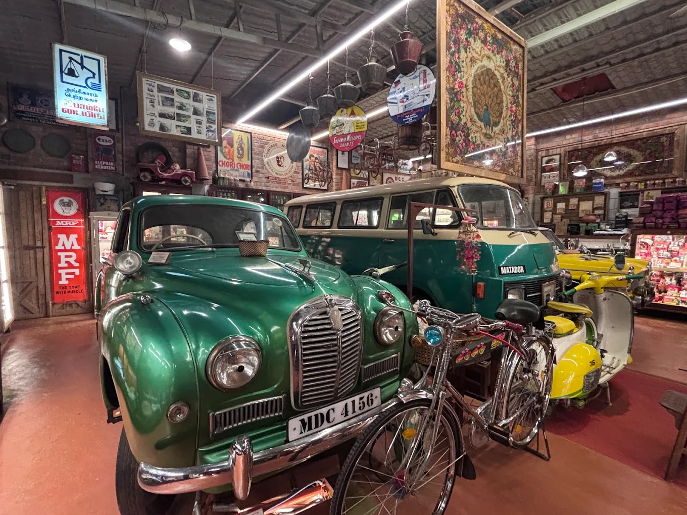 Vintage collectibles at Vintage Maha Museum Karaikudi